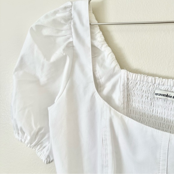 | abercrombie & fitch • puff sleeve corset squareneck top • small | - Picture 9 of 9